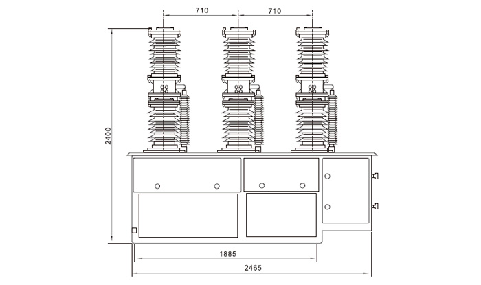 ZW7-40.5戶外真空斷路器外形